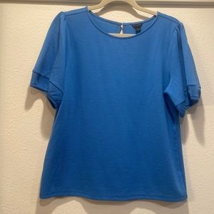 Ann Taylor Blue Blouse Sz L